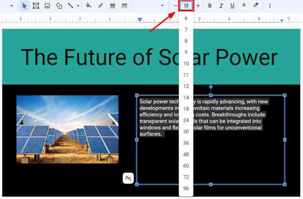 how to wrap text on google slides