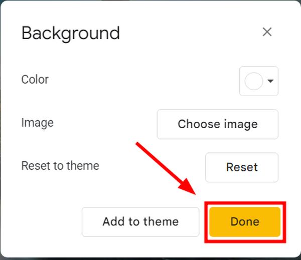 how do you change the background on Google Slides