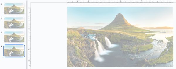 change transparency of background in Google Slides