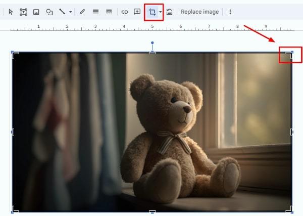 how to crop image on Google Slides