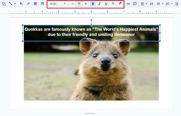 how do you put an image behind text in Google Slides