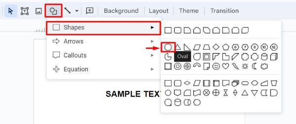 how to make transparent highlight on Google Slides