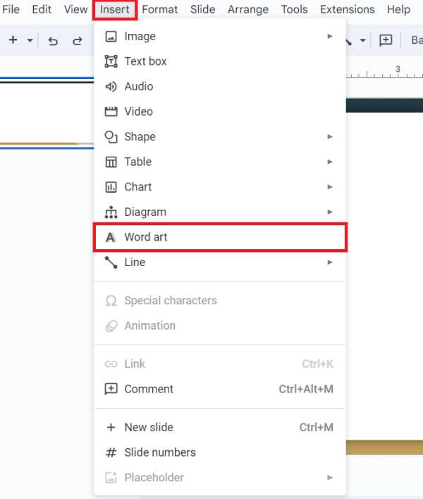 how to add border to text in google slides