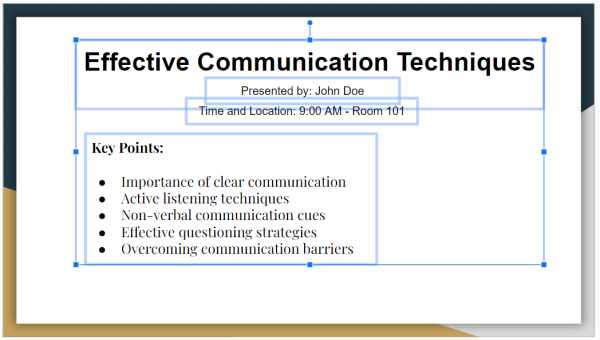 google slides group text boxes