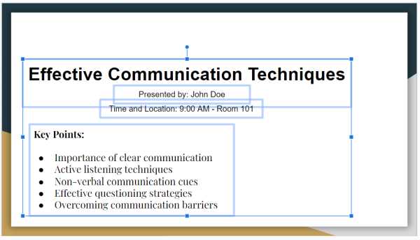 group text boxes google slides