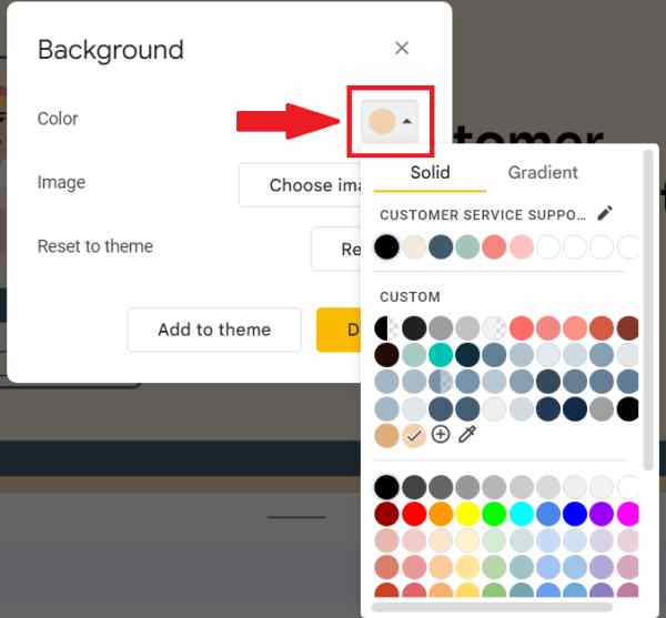 change background color Google Slides