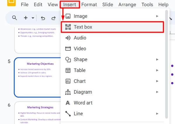 footnotes in Google Slides