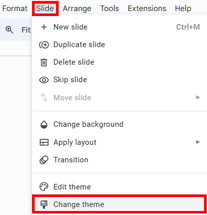 how to import theme into google slides