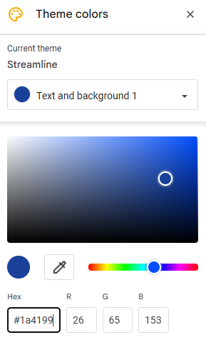 how to change color of theme in google slides