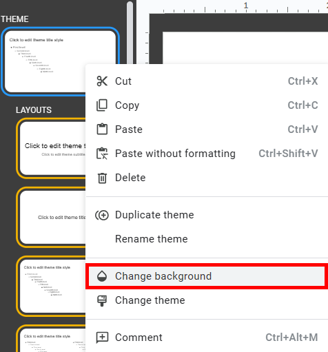 how to make a theme in google slides