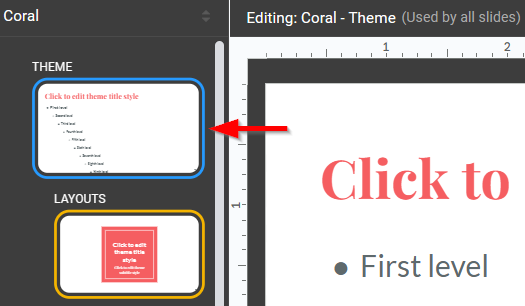 how to remove a theme from Google Slides