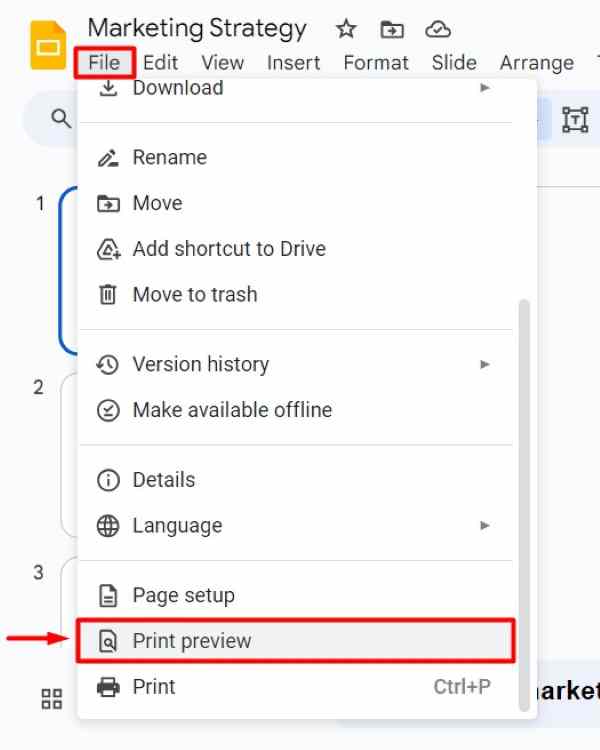 how to save Google Slides with notes as pdf