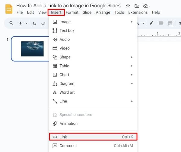 add link to image Google Slides