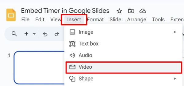 how to embed a timer in Google Slides