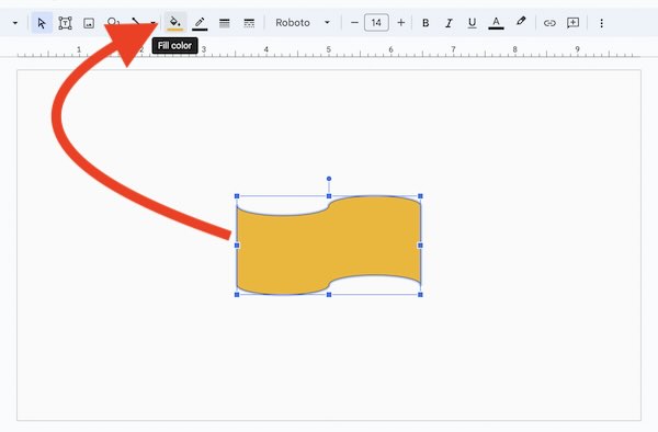 how to color a shape in Google Slides