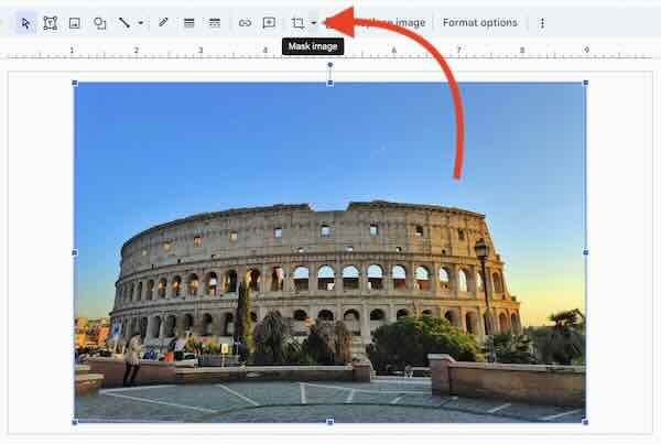 how to insert photo into shape in Google Slides