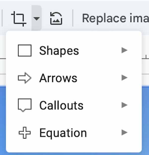 Google Slides insert picture into shape