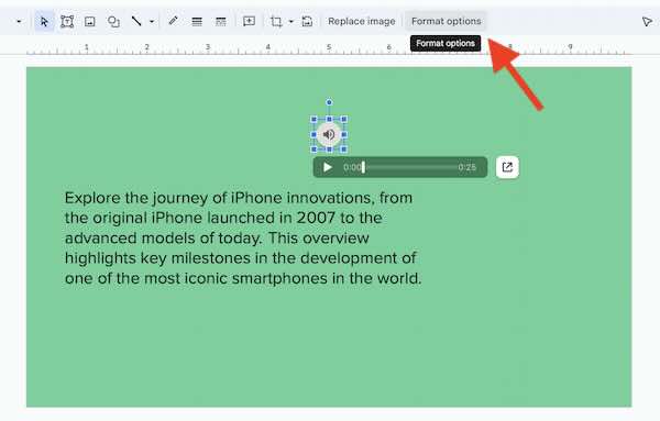 how to make audio play automatically in Google Slides