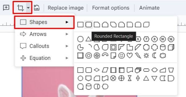 how to round the corners of an image in google slides