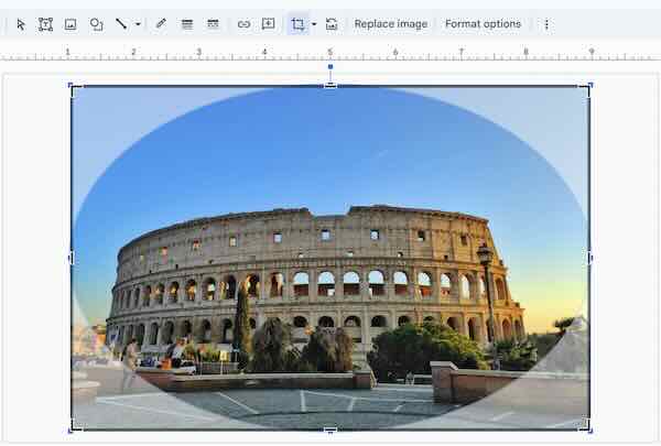 how to put a picture into a shape on Google Slides