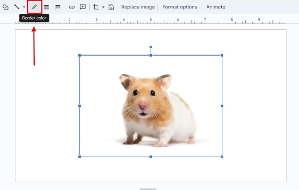 how to add a border to an image in Google Slides