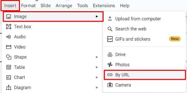 embed gif into Google Slides