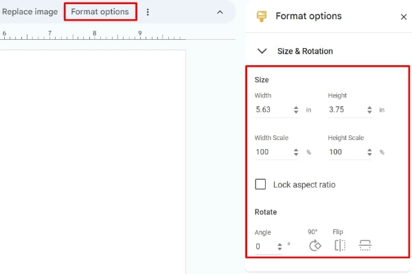 how to rotate a image on Google Slides