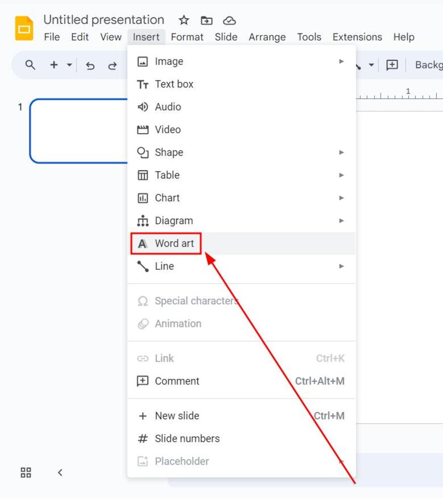 how to add an outline to text in google slides