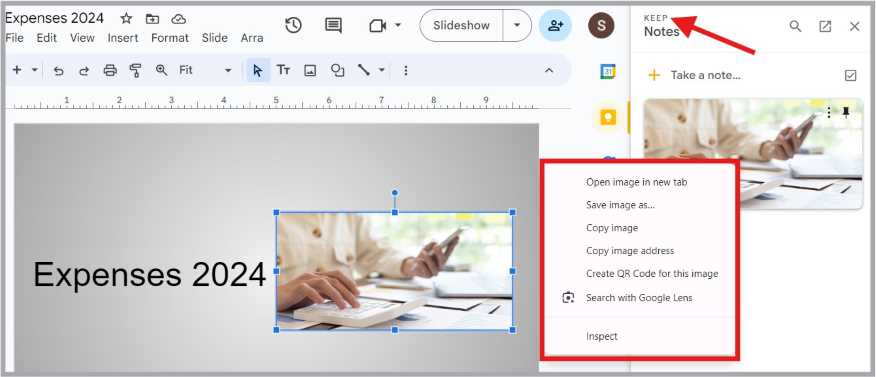 how to export images from google slides