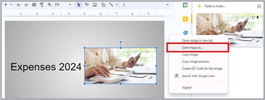 google slides export slide as image