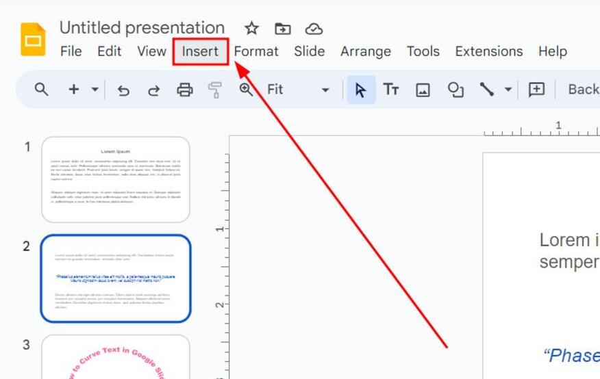 text opacity google slides