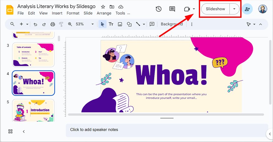 insert gif into google slides