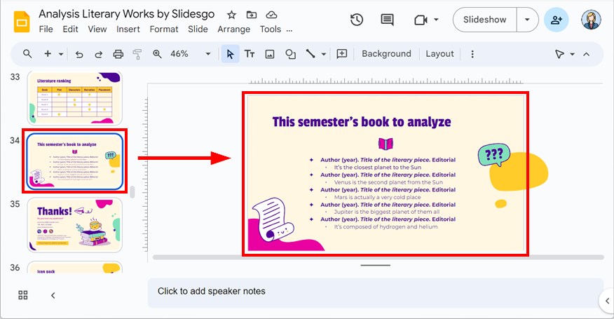 put a gif to google slides