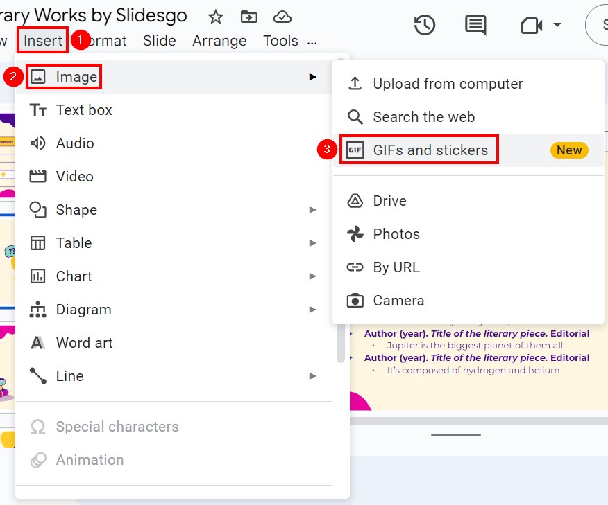 ways to put gifs in google slides