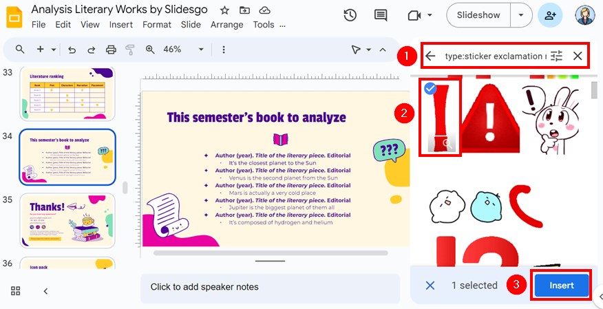 inserting gifs into google slides