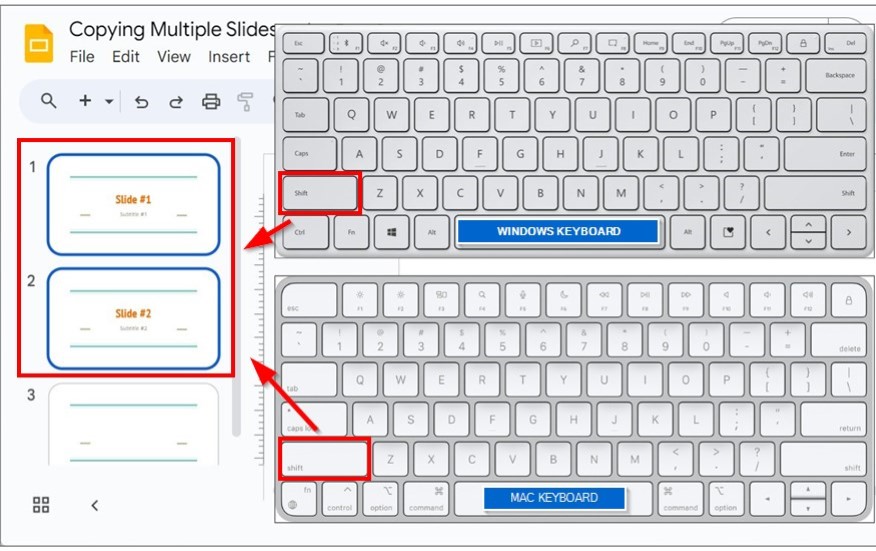 how do i copy multiple slides in google slides