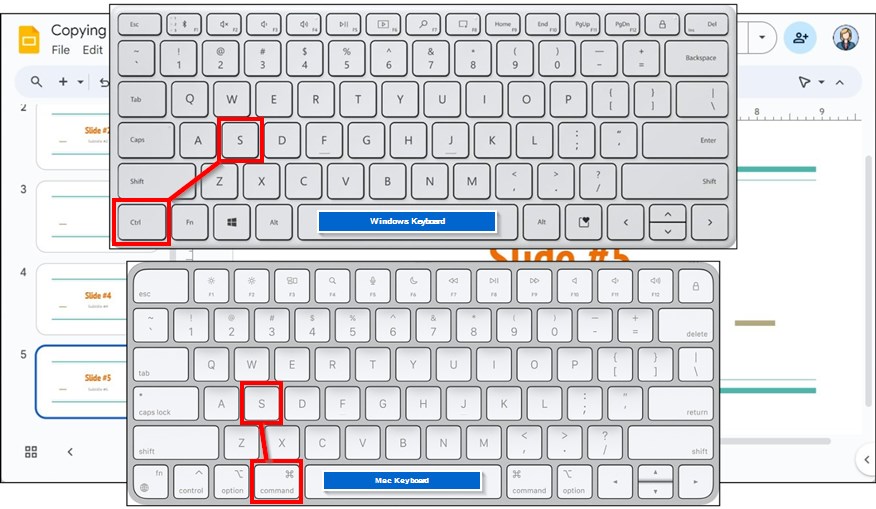 copy several slides in google slides