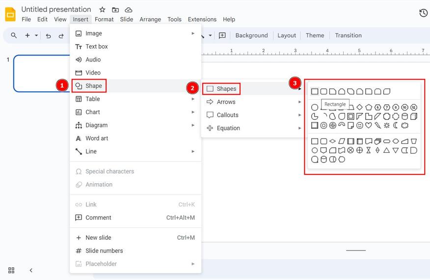 google slides how to group shapes