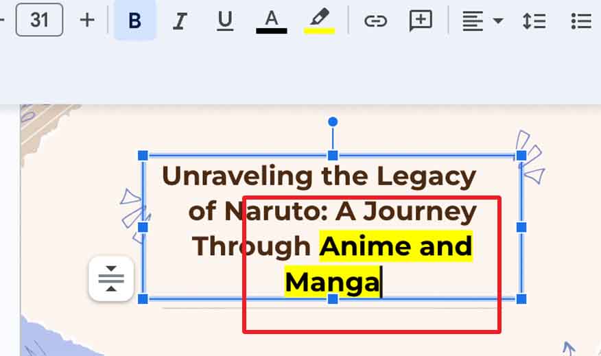 highlight in google slides