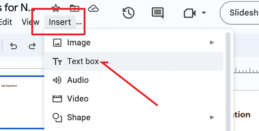 google slides equation