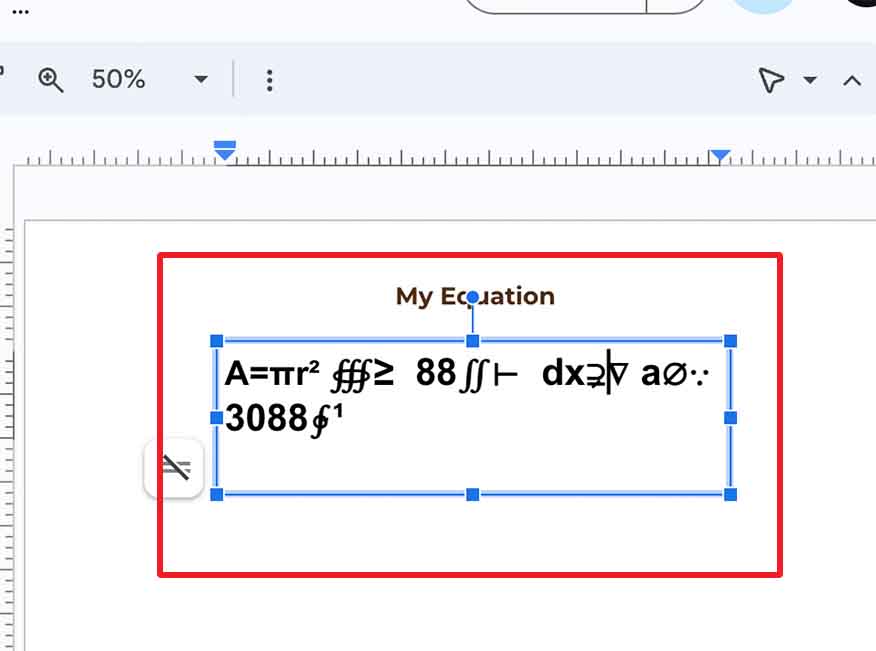 how to insert equations in google slides