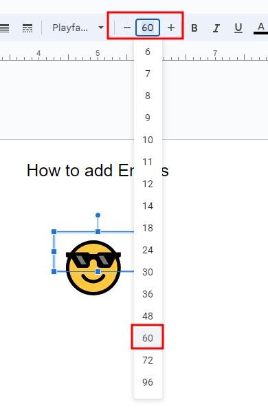 Google Slides emoji