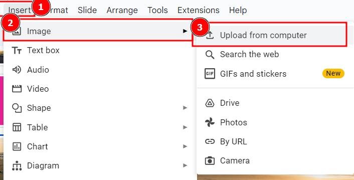 insert transparent image in google slides