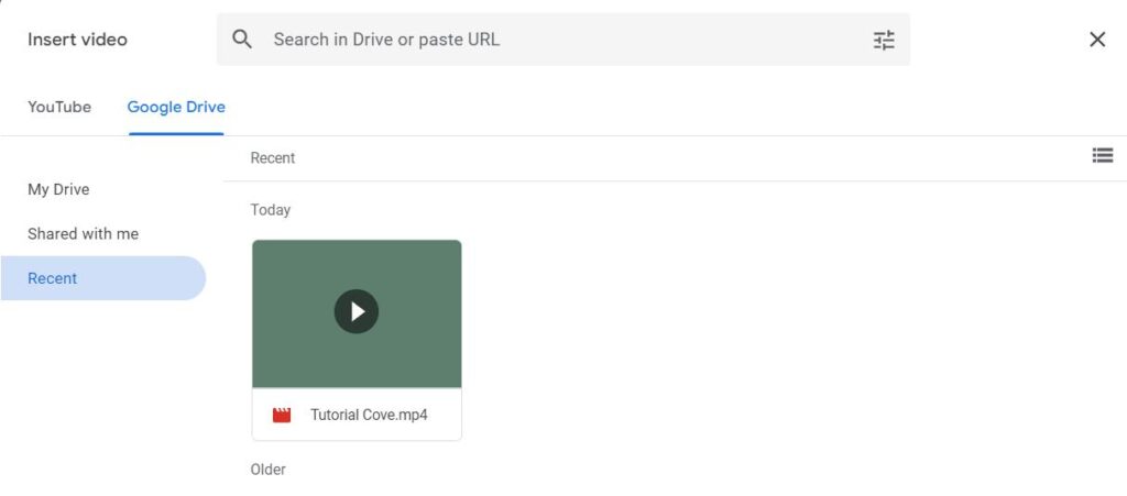 adding an mp4 into Google Slides