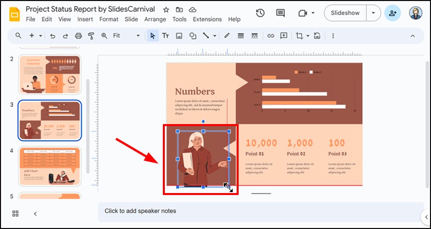 Google Slides slide size