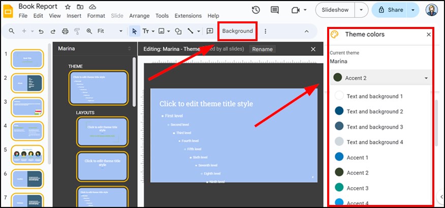 google slides edit master layout