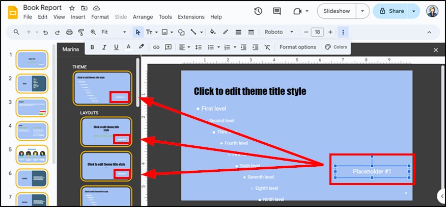 modify google slides master slides