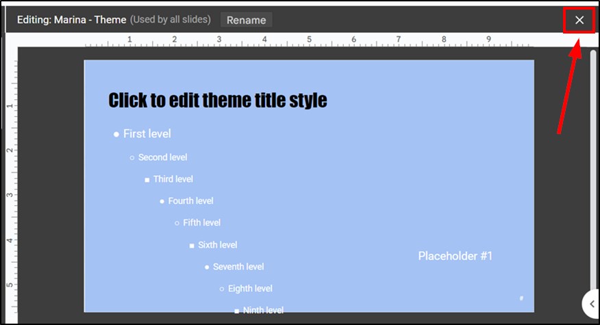 master slide customization in google slides