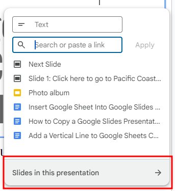 link to a specific slide in Google Slides