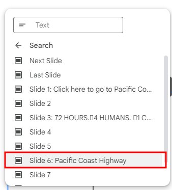 Google Slides share link to specific slide